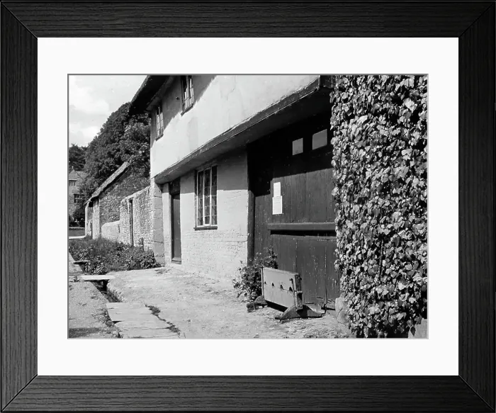Framed Print : Stocks at Cerne Abass, early 1900s Framed Print : Stocks at Cerne Abass, early 1900s