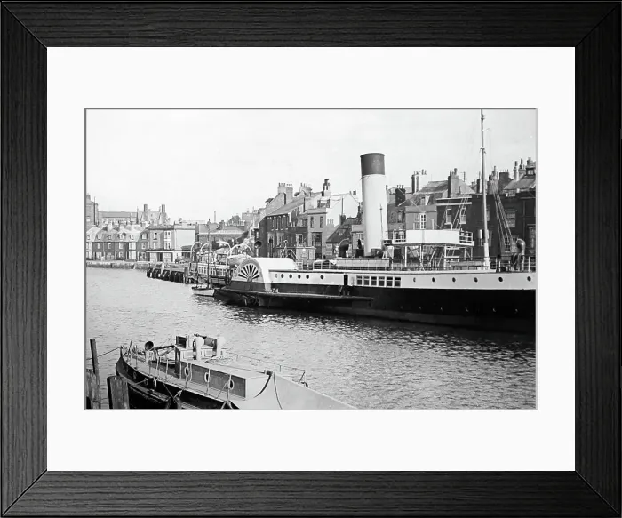 Framed Print : Weymouth paddle steamer, early 1900s Framed Print : Weymouth paddle steamer, early 1900s