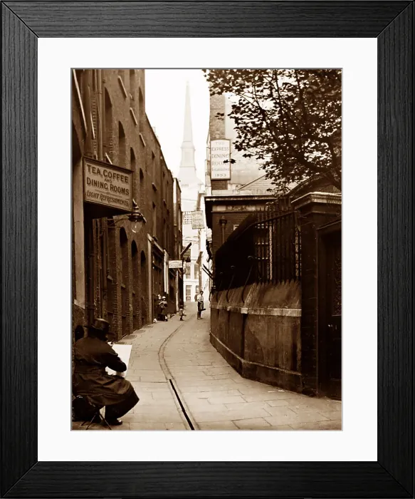 Framed Print : Huggin Lane, London Framed Print : Huggin Lane, London