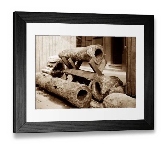 Framed Print : Stone water pipes, London Framed Print : Stone water pipes, London