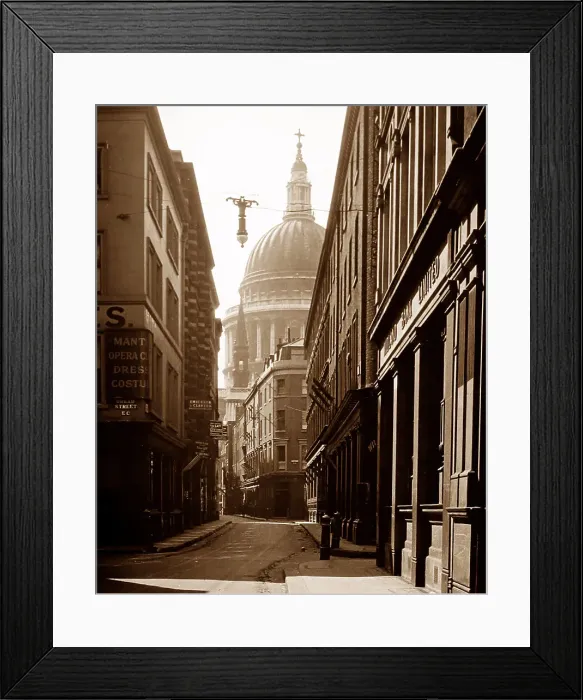 Framed Print : St. Paul's Cathedral from Watling Street, London Framed Print : St. Paul's Cathedral from Watling Street, London