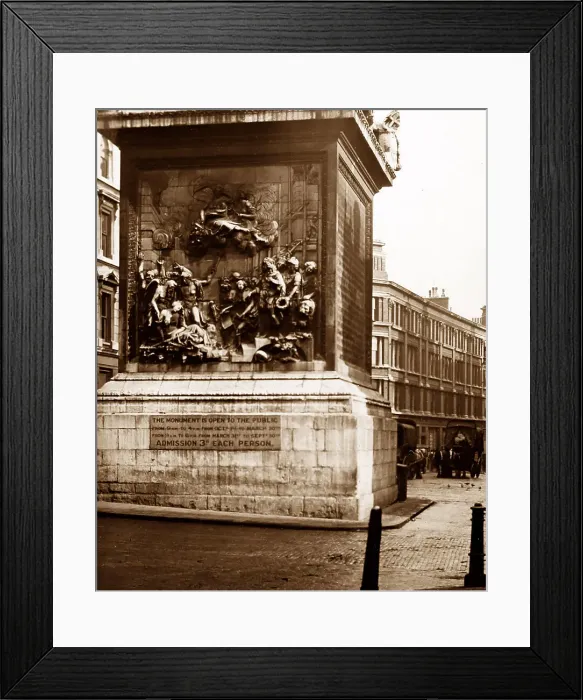Framed Print : Base of the Monument, London Framed Print : Base of the Monument, London