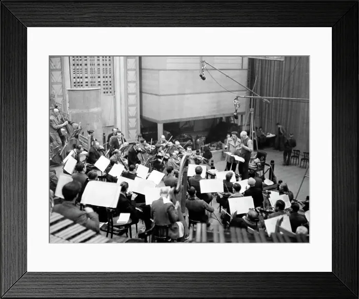 Framed Print : Ealing Studios Sound Studio Orchestra 1940s Framed Print : Ealing Studios Sound Studio Orchestra 1940s