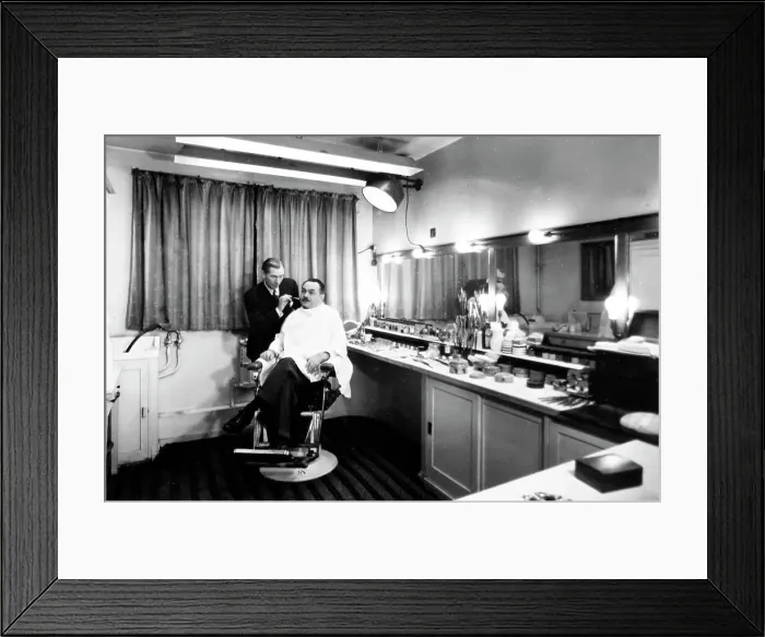 Framed Print : Edward G Robinson in make-up at Ealing Studios 1940s Framed Print : Edward G Robinson in make-up at Ealing Studios 1940s