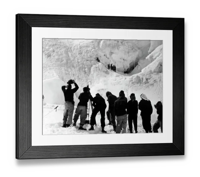 Framed Print : Filming Scott of the Antarctic on location, 1948 Framed Print : Filming Scott of the Antarctic on location, 1948