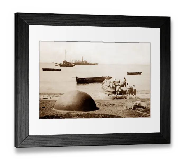 Framed Print : Shipping cotton bales, St Vincent, Caribbean Framed Print : Shipping cotton bales, St Vincent, Caribbean