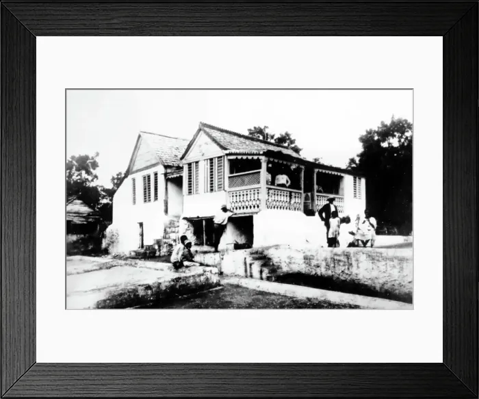 Framed Print : A workers house, Manchester, Jamaica, early 1900s Framed Print : A workers house, Manchester, Jamaica, early 1900s
