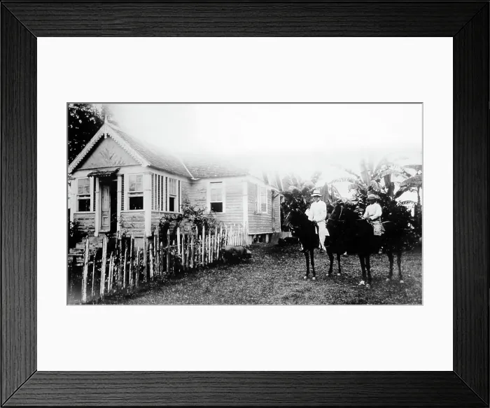Framed Print : Settler's house, St Mary, Jamaica, early 1900s Framed Print : Settler's house, St Mary, Jamaica, early 1900s