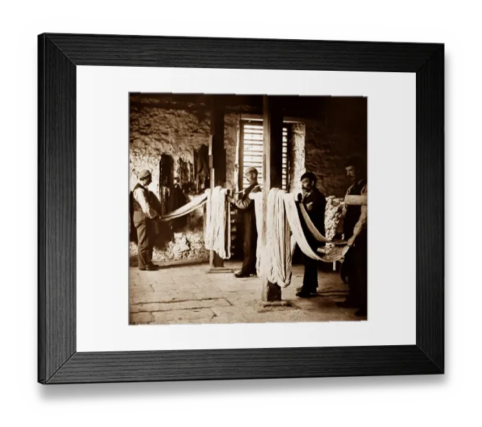 Framed Print : Peaking, linen production, Victorian period Framed Print : Peaking, linen production, Victorian period