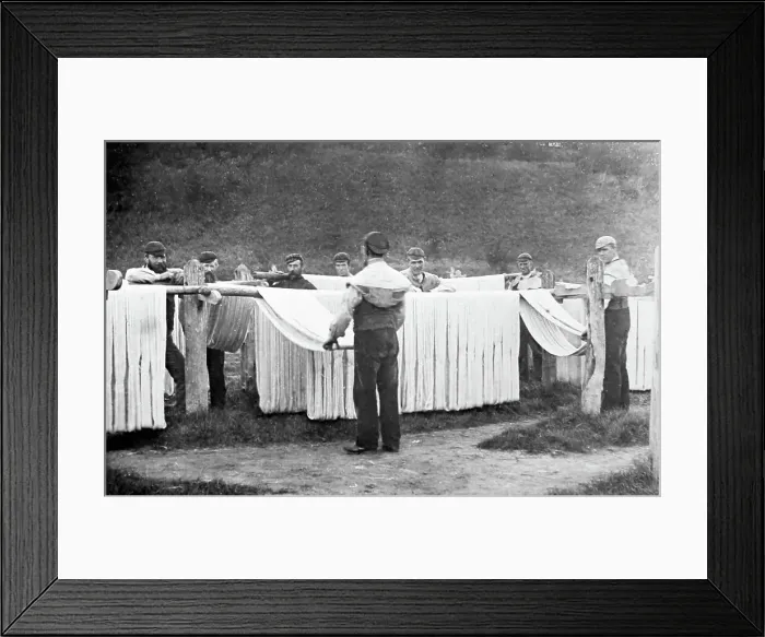 Framed Print : Linen manufacture, Boom Yard Framed Print : Linen manufacture, Boom Yard