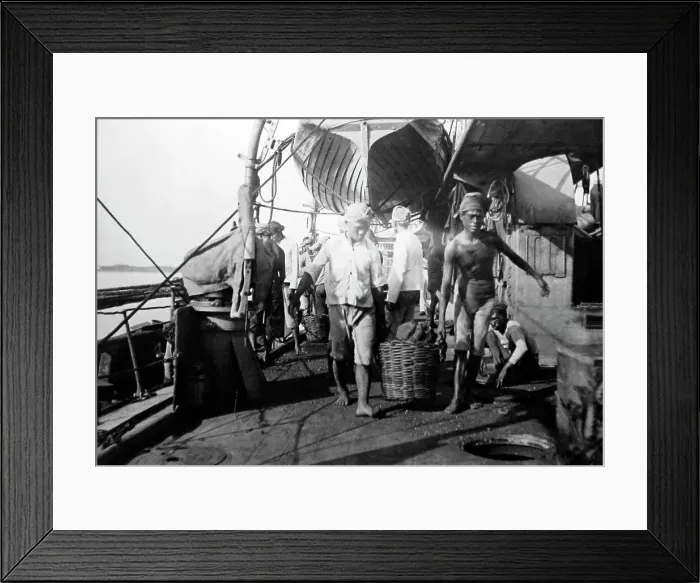 Framed Print : Coaling a ship Royal Navy Framed Print : Coaling a ship Royal Navy