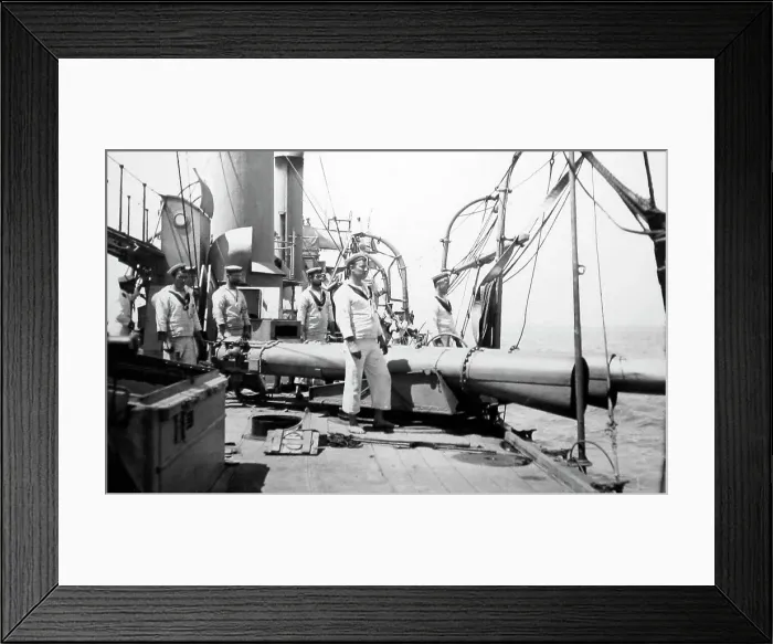 Framed Print : Firing a Whitehead torpedo Royal Navy Framed Print : Firing a Whitehead torpedo Royal Navy
