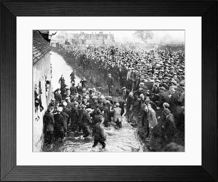 Framed Print : Royal Shrovetide Football Game, Ashbourne, Derbyshire Framed Print : Royal Shrovetide Football Game, Ashbourne, Derbyshire