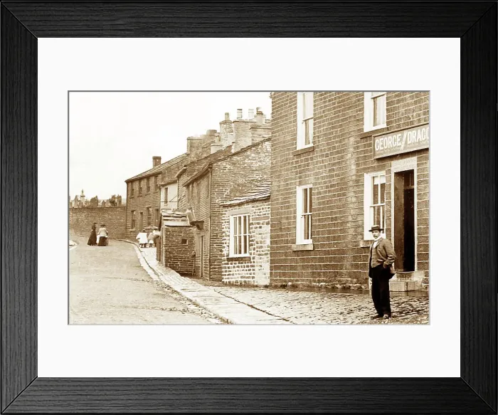 Framed Print : Goodshaw Village, Crawshawbooth George and Dagon Framed Print : Goodshaw Village, Crawshawbooth George and Dagon