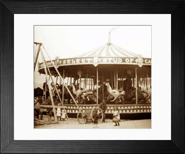 Framed Print : Swallows Funfair, Whitehaven Fair in 1899 Framed Print : Swallows Funfair, Whitehaven Fair in 1899