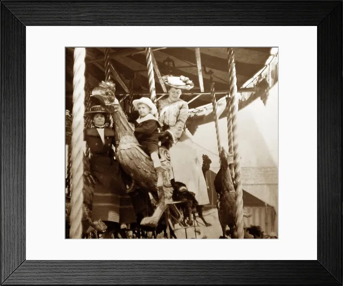Framed Print : whitehaven fair in 1899 funfair lake district gallopers Framed Print : whitehaven fair in 1899 funfair lake district gallopers