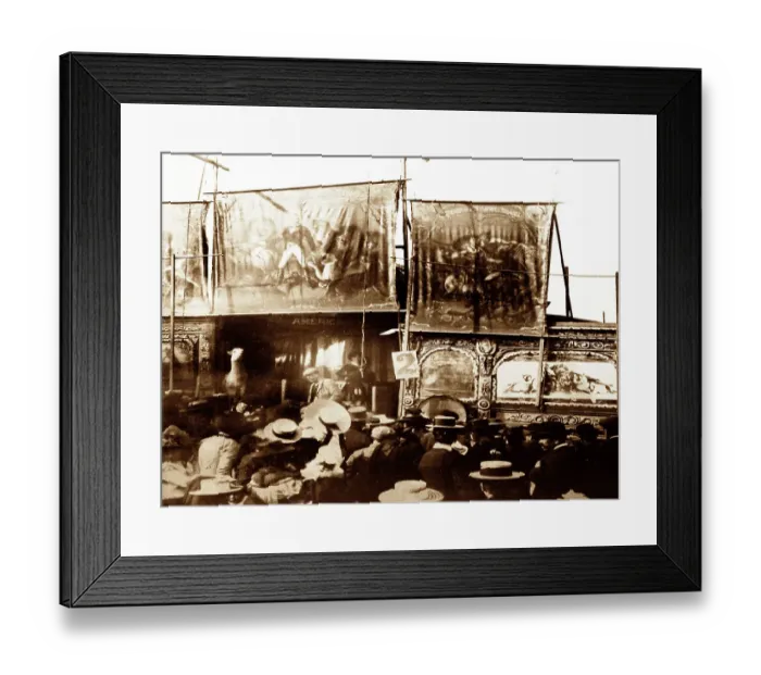 Framed Print : whitehaven fair in 1899 funfair lake district menagerie Framed Print : whitehaven fair in 1899 funfair lake district menagerie
