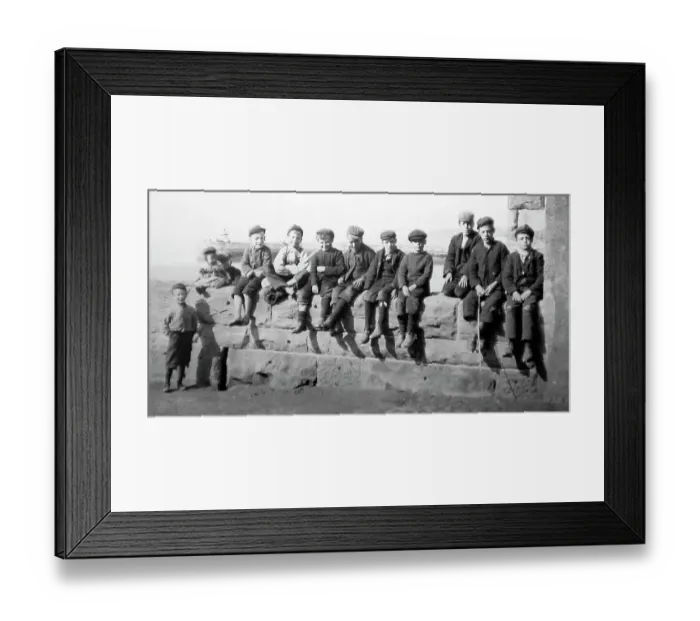 Framed Print : Boys at Whitehaven harbour Framed Print : Boys at Whitehaven harbour