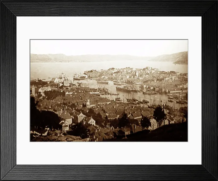 Framed Print : bergen panorama norway Framed Print : bergen panorama norway