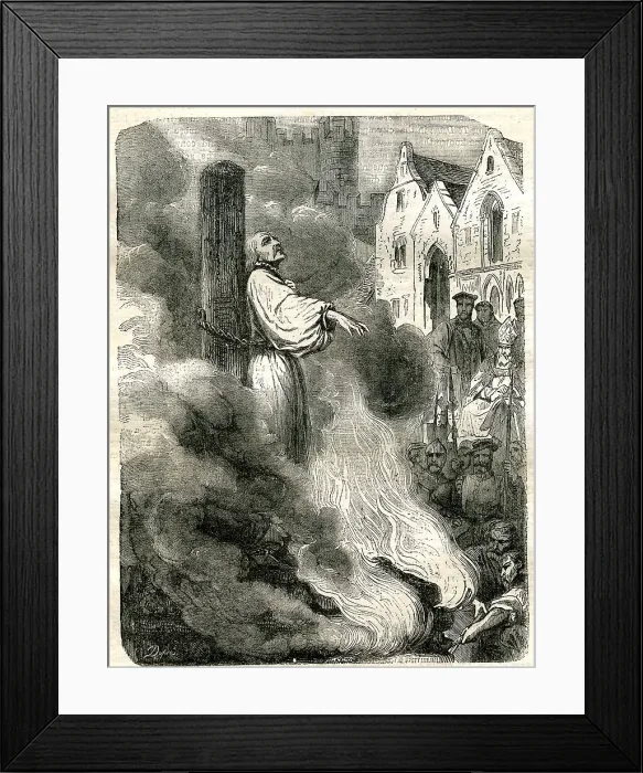 Framed Print : Archbishop Cranmer Burnt At The Stake Framed Print : Archbishop Cranmer Burnt At The Stake