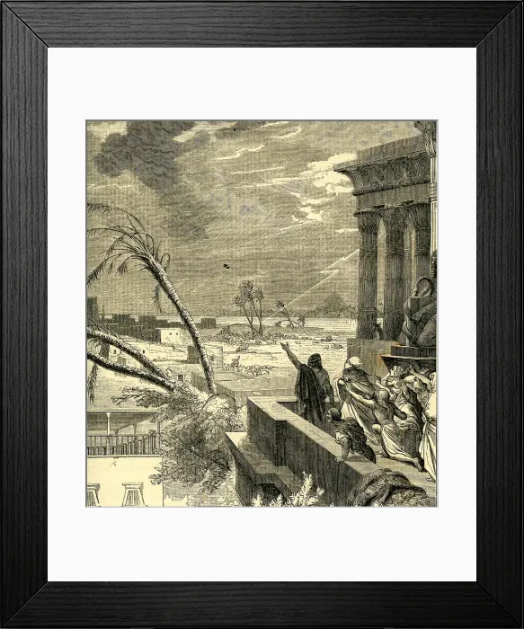 Framed Print : Plague of Hailstorm - Egypt Framed Print : Plague of Hailstorm - Egypt