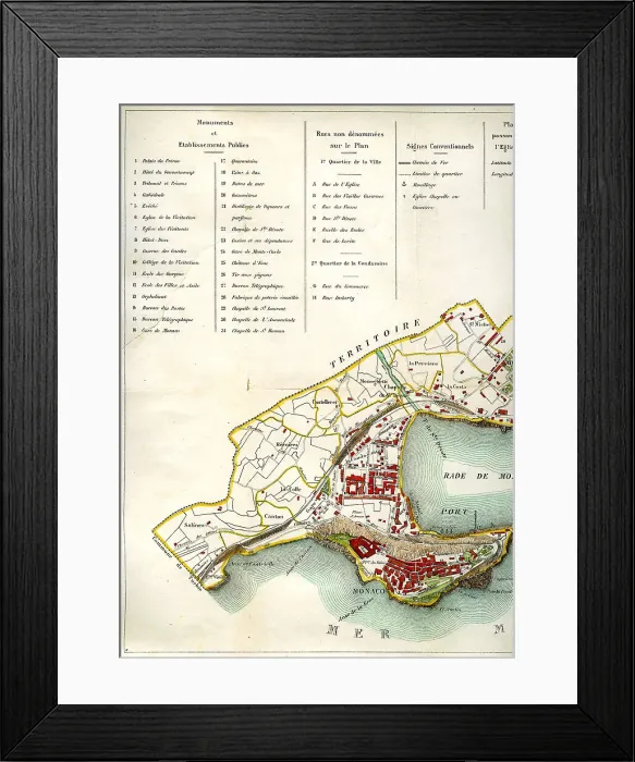 Framed Print : Monaco - Sheet 1 Framed Print : Monaco - Sheet 1