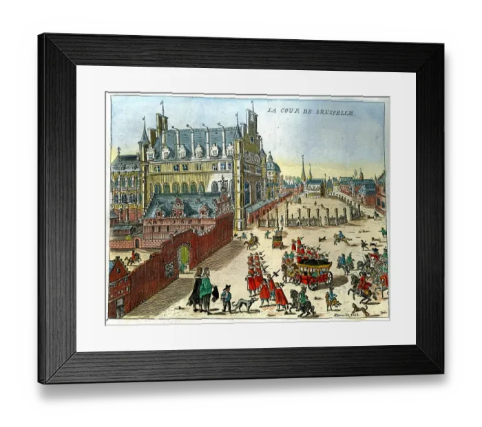 Framed Print : View of The Court of Brussells Framed Print : View of The Court of Brussells