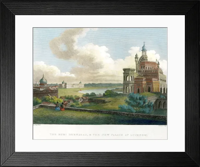 Framed Print : Rumi Derwazah and New Palace Lucknow, India Framed Print : Rumi Derwazah and New Palace Lucknow, India