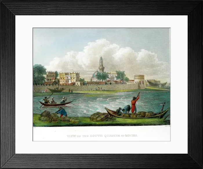 Framed Print : View of The South Quarter of Mocha Framed Print : View of The South Quarter of Mocha