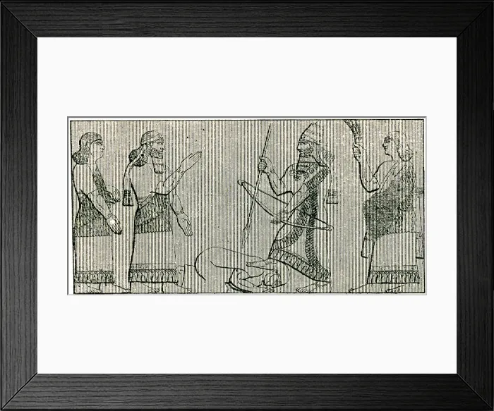 Framed Print : An Assyrian Humiliating His Captive Framed Print : An Assyrian Humiliating His Captive