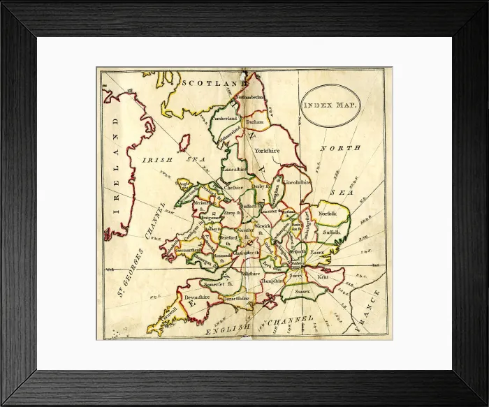 Framed Print : England and Wales Framed Print : England and Wales