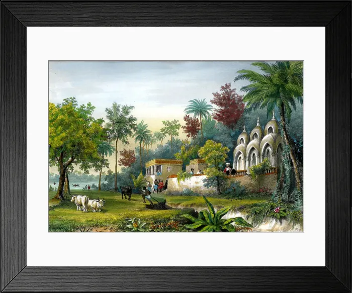 Framed Print : Pagoda De Dina Marlinga Mar, Hougly, Chandernagor, India Framed Print : Pagoda De Dina Marlinga Mar, Hougly, Chandernagor, India
