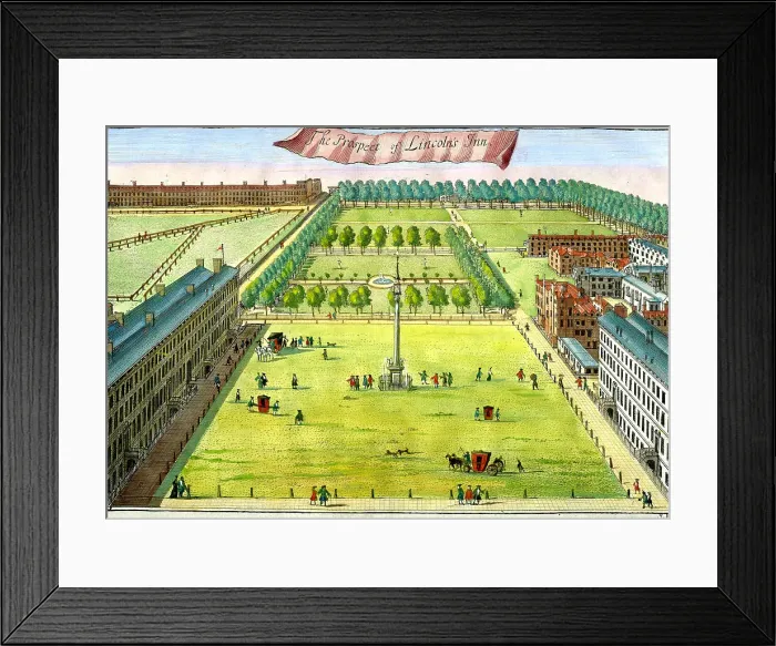 Framed Print : Prospect of Lincoln's Inn, London Framed Print : Prospect of Lincoln's Inn, London