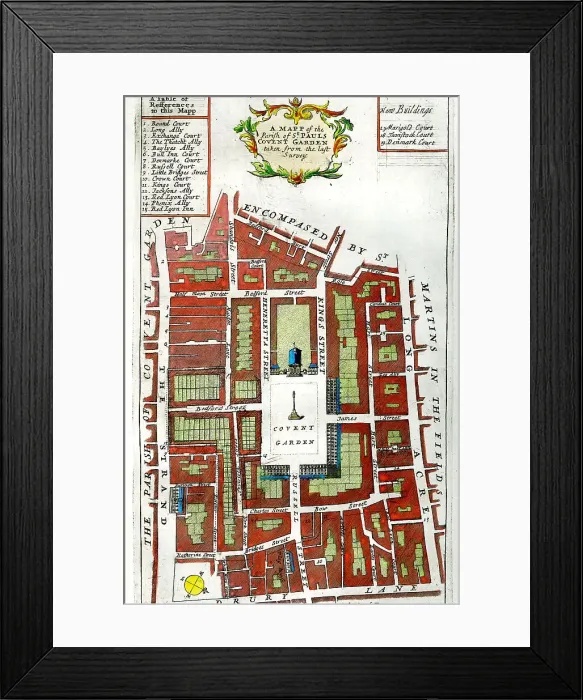 Framed Print : Parish of St Paul'S, Covent Garden, London Framed Print : Parish of St Paul'S, Covent Garden, London