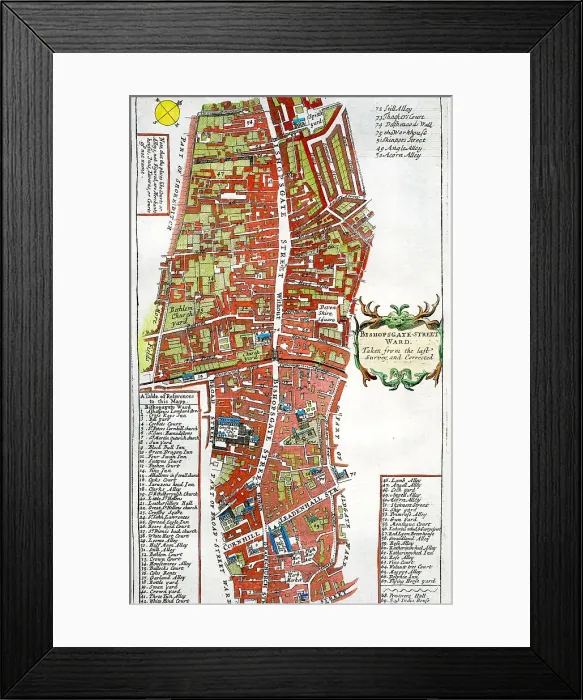 Framed Print : Bishopsgate Street Ward, London Framed Print : Bishopsgate Street Ward, London