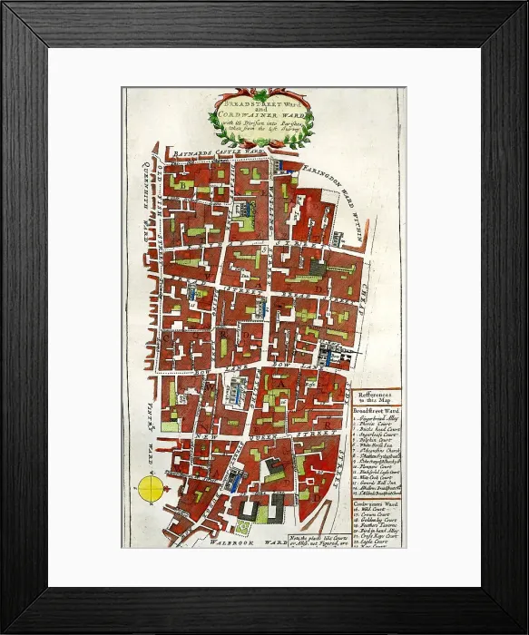 Framed Print : Breadstreet Ward and Cordwainer Ward Framed Print : Breadstreet Ward and Cordwainer Ward