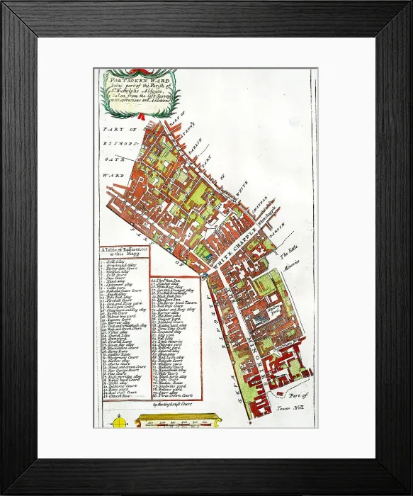 Framed Print : Portsoaken Ward and Parish of St Bullolphs Oldgate Framed Print : Portsoaken Ward and Parish of St Bullolphs Oldgate