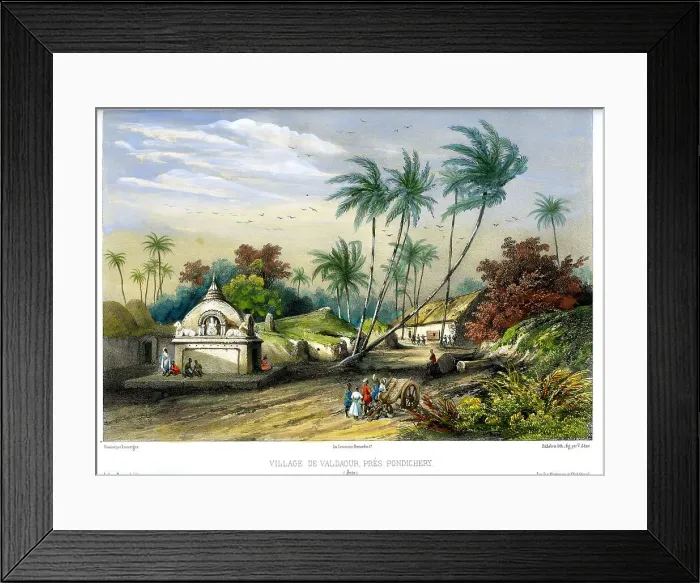 Framed Print : Village of Valdaour, Pondichery, India Framed Print : Village of Valdaour, Pondichery, India