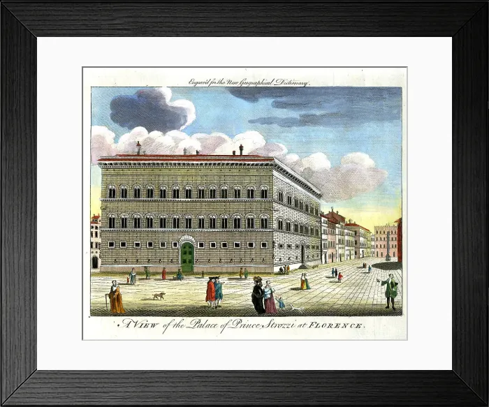 Framed Print : Palace of Prince Strozzi, Florence, Italy Framed Print : Palace of Prince Strozzi, Florence, Italy