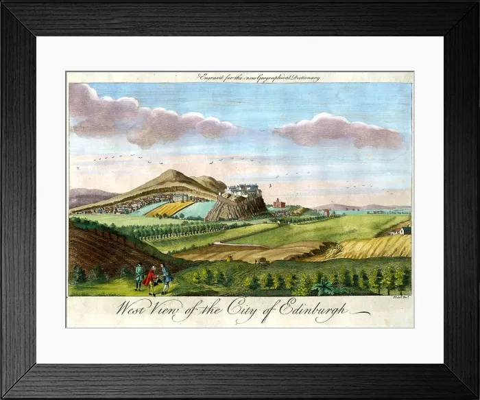 Framed Print : West View of City of Edinburgh Framed Print : West View of City of Edinburgh