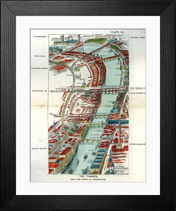 Framed Print : Walks of London - The Thames From Tower To Westminster Framed Print : Walks of London - The Thames From Tower To Westminster
