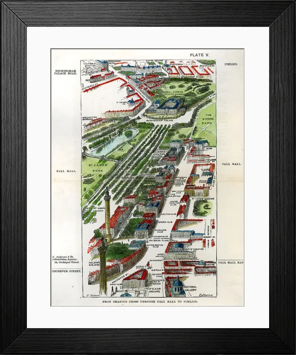 Framed Print : Walks of London - Charing Cross To Pimlico Framed Print : Walks of London - Charing Cross To Pimlico