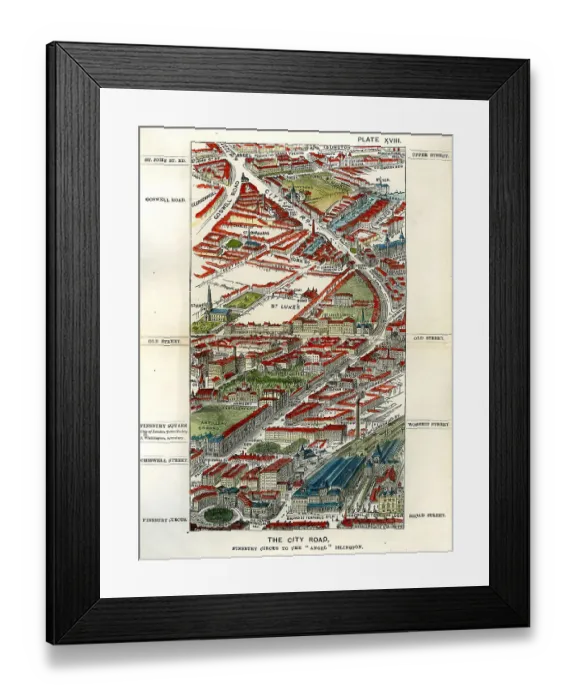 Framed Print : Walks of London - City Road From Finsbury Circus ? Framed Print : Walks of London - City Road From Finsbury Circus ?