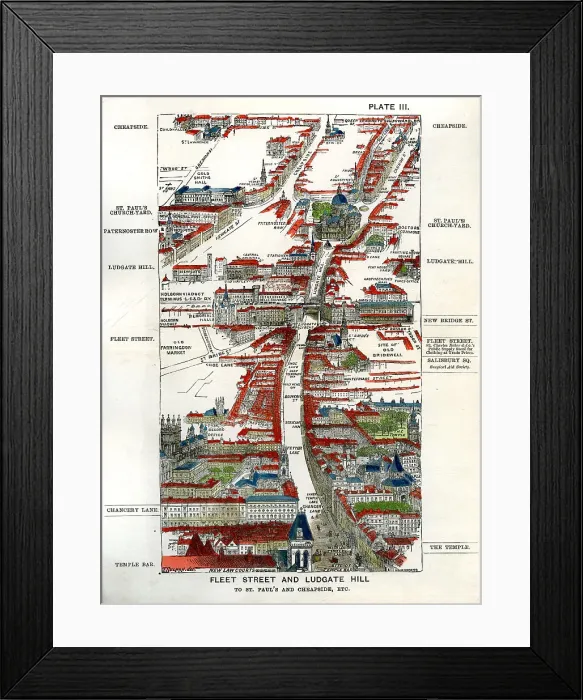 Framed Print : Walks of London - Fleet Street And Ludgate Hill ? Framed Print : Walks of London - Fleet Street And Ludgate Hill ?