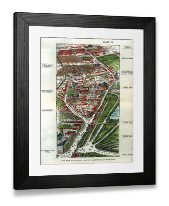 Framed Print : Walks of London - From Hyde Park Corner Through ? Framed Print : Walks of London - From Hyde Park Corner Through ?