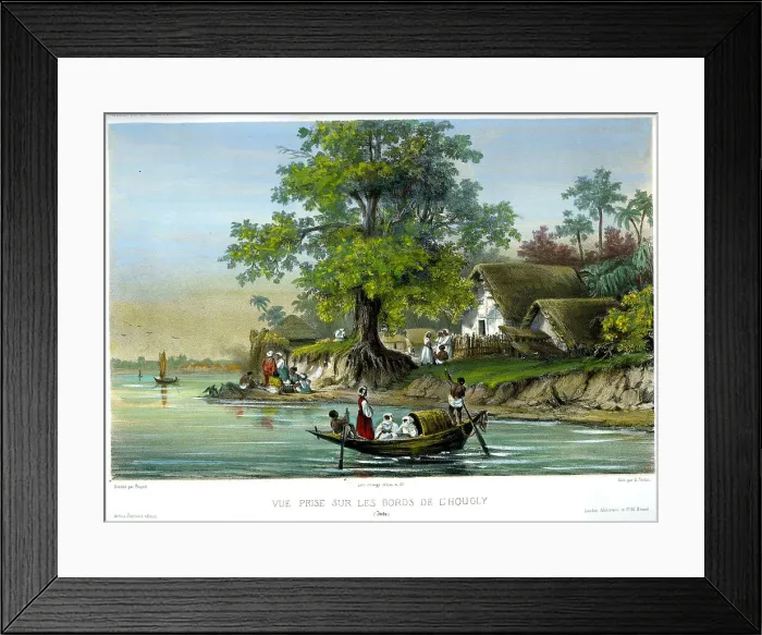 Framed Print : Borders of The Hougly, India Framed Print : Borders of The Hougly, India