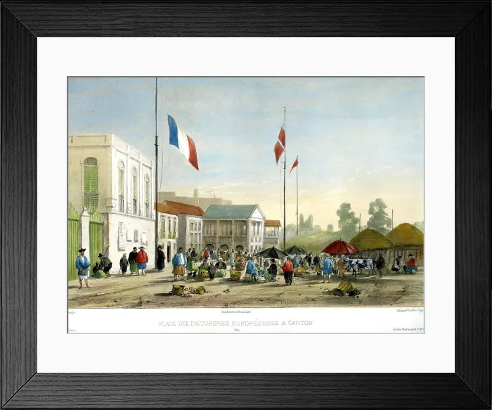Framed Print : European Factories, Canton, China Framed Print : European Factories, Canton, China