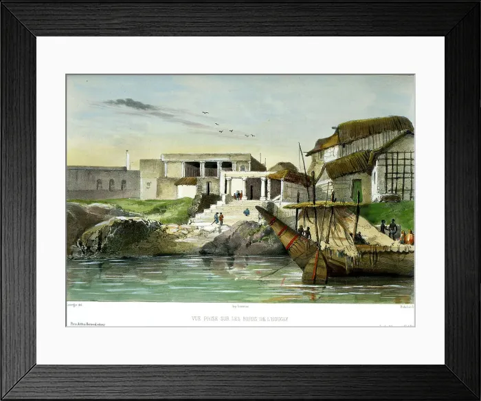 Framed Print : The Shores of The River Hougly, India Framed Print : The Shores of The River Hougly, India