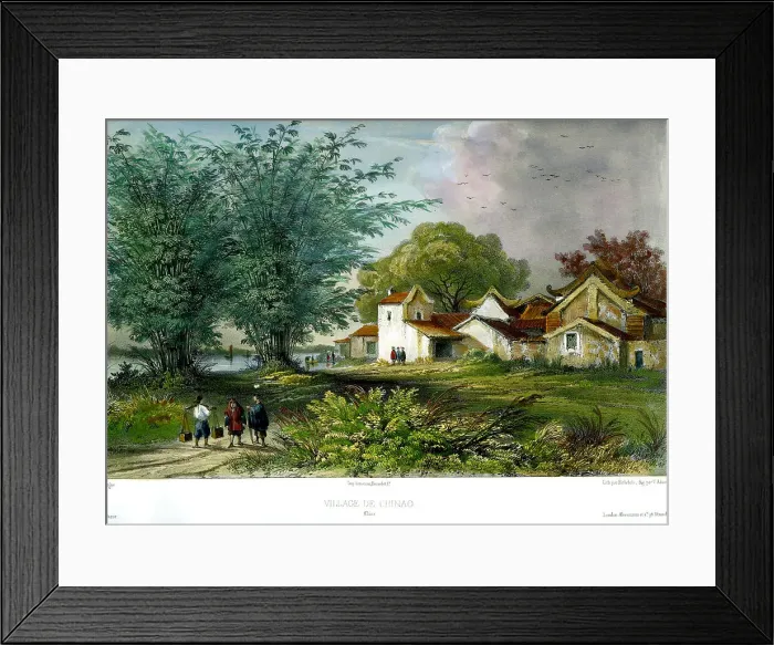 Framed Print : Village of Chinao, China Framed Print : Village of Chinao, China