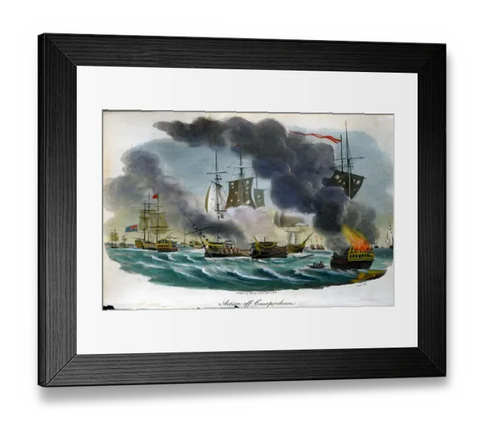 Framed Print : Action Off Camperdown Framed Print : Action Off Camperdown